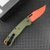 Coltello pieghevole BM Hunt 15535 Rivestimento arancione CPM154 Lama con punto di clip Maniglia verde G10 multifunzionale EDC Coltelli da caccia all'aperto Escursionismo