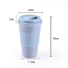 Mugs PC Portable Water Bottle Kettle Wheat Straw Coffee Eco -vänligt hem Tabellery Tool Round Plastic Tea Tumblers Cup