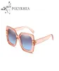 2021 Luxury Italy Overdimensionerade Square Solglasögon Kvinnor Retro Fashion Designer Big Frame Sun Glasses Kvalitet UV -skyddslins Come W1322907