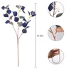 Decoratieve Bloemen Kransen 2 Stuks Blauwe Lange Eucalyptus Bladeren Kunstmatige Groen Stengels Nep Planten Takken Voor Thuis Bloemstuk Dh8Tb