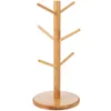 Support de verre en bambou, rangement de cuisine, décoration de maison, café pour comptoir, support de tasse, porte-gobelet, organisateur d'arbre