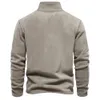 new Autumn Winter Thicken Warm Fleece Jacket for Men Zipper Neck Pullover Brand Quality Men's Sweatshirt Soft Shell Mens Jacket J1Xx#