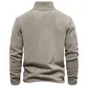 Nuovo Autunno Inverno Addensare Giacca in pile caldo per gli uomini Zipper Neck Pullover Felpa da uomo di marca di qualità Soft Shell Giacca da uomo J1Xx #