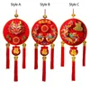 Party Decoration Spring Festival Chinese Dragon Hanging Ornament Red Traditionell 90x30 cm med FU -karaktär för leverans Tillbehör