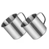 Kupalar 2 adet paslanmaz çelik su bardağı bardaklar kahve kupası açık içme çok amaçlı kap kapsayıcı küçük