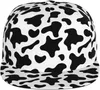 Ball Caps Cowhide Milk Cow Print Flat Bill Hat Unisex Snapback Baseball Cap Hip Hop Style Visor Blank Adjustable