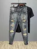 Jeans da uomo M03205 Moda 2024 Runway Luxury Design europeo Stile festa