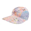 Wide Brim Hats Leopard Floral Printed Women Summer Peaked Cap Sunhat Outdoor Swimming Hollow Top Seaside Visor Hat Casquette