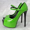 Robe chaussures olomm à la main femmes pompes d'été sexy mince talons hauts peep toe jolie fête rouge vert dames plus taille américaine 5-20