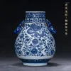 Vases Blue And White Porcelain Jingdezhen Antique Chinese Decorations Home Living Room Flower Arranging