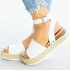 Klänningskor lägenhet för kvinnor sommar 2024 spänne remplattform Sandles kvinna tjock sula non slip casual Sandalias mujer leopard tryck 43