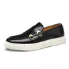 Scarpe casual Moda uomo Pelle di serpente Pelle fiore Uomo Mocassini stile retrò britannico Uomo Slip-on Appartamenti da esterno Monaco