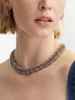 Ensemble collier et boucles d'oreilles Tendances de la mode Rétro Élégancehaut de gamme Lumière Luxe Vagues scintillantes Design de niche Sentiment haut de gamme Correspondance de célébrité