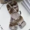 Écharpes véritable écharpe de fourrure de rex pour femmes chaudes couleur naturelle double face mode d'hiver