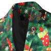 3D Natale Blazer giacche per gli uomini stampa floreale pittura Mens Fi Suit partito cappotto casual Slim Fit uomo Blazer Butts Suit T6Q6 #