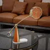 Tischuhren Moderne kreative Licht Luxus Legierung Leder Sitz Uhr Mode Dekoration Wohnzimmer Zuhause einfach