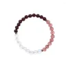 Bedelarmbanden Elegant wit kristal Stberry-steen en granaatappelarmband Perfect cadeau Drop Delivery Sieraden Ot38R