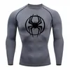 Hommes Lg manches Superhero Compri Chemises séchage rapide Fitn cyclisme course T-shirt entraînement sous-vêtements d'entraînement vêtements de sport A3QE #