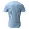 Męskie koszule zwykłe sporty letnie T dla mężczyzn Koszulka Ogromna Koszula Przystojna O NEC Solid Kolor Button Krótkie rękawie Bluzka