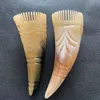 Natural Yak Horn Comb Head Meridian Scraping Scalp Massage Brush Acupuncture Spa Therapy Gua Sha Massage Relax Tool Anti-Static 240320