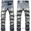Jeans da uomo 22SS Jeans da motociclista slim fit di marca da uomo di marca di alta moda strappati