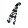 Bow Ties Classic Israel Flag Neck Men Custom Silk Israeli Counrty Pride Blue Necktie For Party Cravat