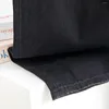 Damenjeans, schwarz, weites Bein, Damen, Frühling, klassisch, schick, hohe Taille, Tasche, gewaschene Denim-Hosen, Damenmode, lässig, lang, 2024