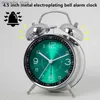 Relojes de mesa de escritorio Reloj despertador para estudiantes de arte del hierro reloj de escritorio de moda silencioso para niños reloj de cuarzo con puntero luminoso creativo 24327