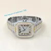 2023 Luxe, op maat gemaakt VVS D moissanite automatisch mechanisch horloge met zirkonia-glitter voor heren en dames