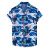 Casual overhemden voor heren Zomer Zee Strand 3D-printoverhemd Hawaiiaanse korte mouwen Vakantieknopblouse Coole streetwear-mode