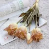 5 pz/bouquet fiore artificiale silicone tulipano stile barocco vero tocco pianta finta per la decorazione di nozze casa garen decor 240322