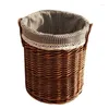 Sacos de lavanderia tecido cesta roupas rattan armazenamento para casa com tampa cesto organizador de linha de pano