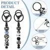 Hooks 24 Pcs Beadable Keychain Bars Bulk For Beads DIY Blank Metal Beaded Bead Crafts Black