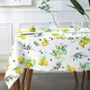 Pano de mesa verão aquarela retângulo cozinha jantar decoração reutilizável à prova dwaterproof água toalha de mesa decorações de festa de férias