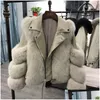 Женское брендовое роскошное пальто из искусственного меха, зимняя куртка, женская натуральная кожа, локомотив, верхняя одежда, уличная одежда, толстая теплая6509285 Drop D Otmjc