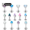 Oorknopjes G23 Titanium Lip Labret Oor Neus 16G Tragus Conch Kraakbeen Opaal Niet Allergisch Maken Cadeau Voor Vrouwen Piercing Sieraden