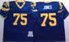 1985 1979 1999 Retro Football 28 Marshall Faulk Jersey 40th 85 Jack Youngblood 29 Eric Dickerson 75 Deacon Jones 36 Jerome Bettis 13 Kurt Warner Purple White Vintage