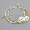 Fußkettchen Böhmen Shell Fußkettchen Armband Frauen Fuß Schmuck Sommer Strand Seestern Knöchel Auf Bein Kette Riemen Zubehör Drop Lieferung Dhj2G