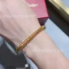 Top gioielli di alta moda di lusso Bracciale per unghie alla moda stile dritto Versione alta Bracciale per coppia con testa di proiettile CNC Originale 1to1 con logo reale