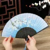Decoratieve beeldjes Bamboe Antieke Opvouwbare Fan Chinese StyleFan Zomer Vrouwelijke Dans Draagbare Elegent Bloem Hand Held