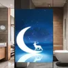 Window Stickers Privacy Windows Film Decorative Beautiful Night Sky Stained No Glue Static Cling Frosted Tint