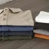 Dukeen Solid Color Polo Shirts for Men ShortSleeved Golf Wear Summer Korea Style Plain TShirts Mens Clothing White Blouse 240326