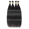12Aブラジルの骨ストレートヘアバンドル卸売安価な自然色黒人女性のための100％処女人間の髪の拡張