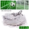 Bollar 10 x 6,5 ft FL Size Football Soccer Goal Post Net Sports Match Training Junior Team Official för Mini Drop Delivery DHIL7