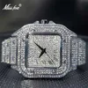 Autres montres Nouvelle montre à quartz de luxe Ice Out tout en molybdène adaptée aux tendances de la mode classique des hommes ou des femmes 2021 montre étanche nouveau J240326