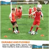 Träningsutrustning Pro -skivkottar uppsättning av 50 Agility Soccer med bärväska och hållare för fotboll Kids Sports 230915 Drop Delivery DHV3W