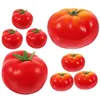 장식용 꽃 8 PCS 모방 토마토 가짜 야채 모델 체리 토마토 생명과 같은 야채