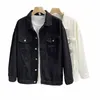 spring Autumn Men's Soild Cropped Jean Jackets Loose Hip Hop Streetwear Wed Denim Jacket Coats Cardigan Tops 7201#