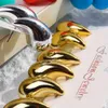 Hoop Huggie 3 pairs/set of thick gold-plated teardrop earrings suitable for women smooth multi-color acrylic teardrop earrings lightweight 24326