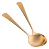Spoons 2 pezzi coltello e forcella fatte a mano cucchiai di zuppa per la casa